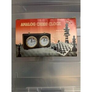 Wind-Up Analog Chess Clock – Dual Mechanical Timer, Battery-Free, Black